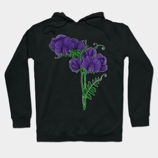 Purple sweet peas Hoodie